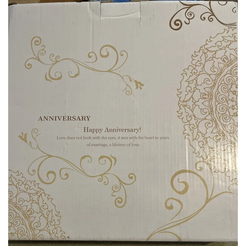 50th Anniversary Beautiful‎ Plate With Wood Stand New
